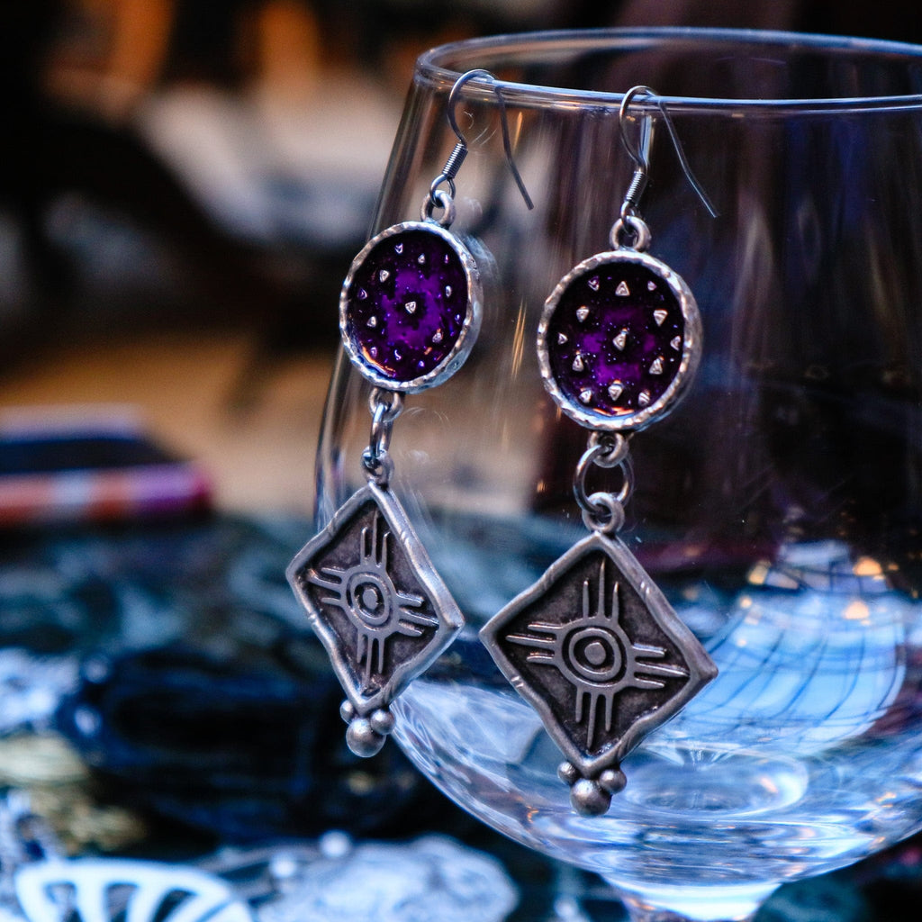 Earrings Purple Caravan Earrings