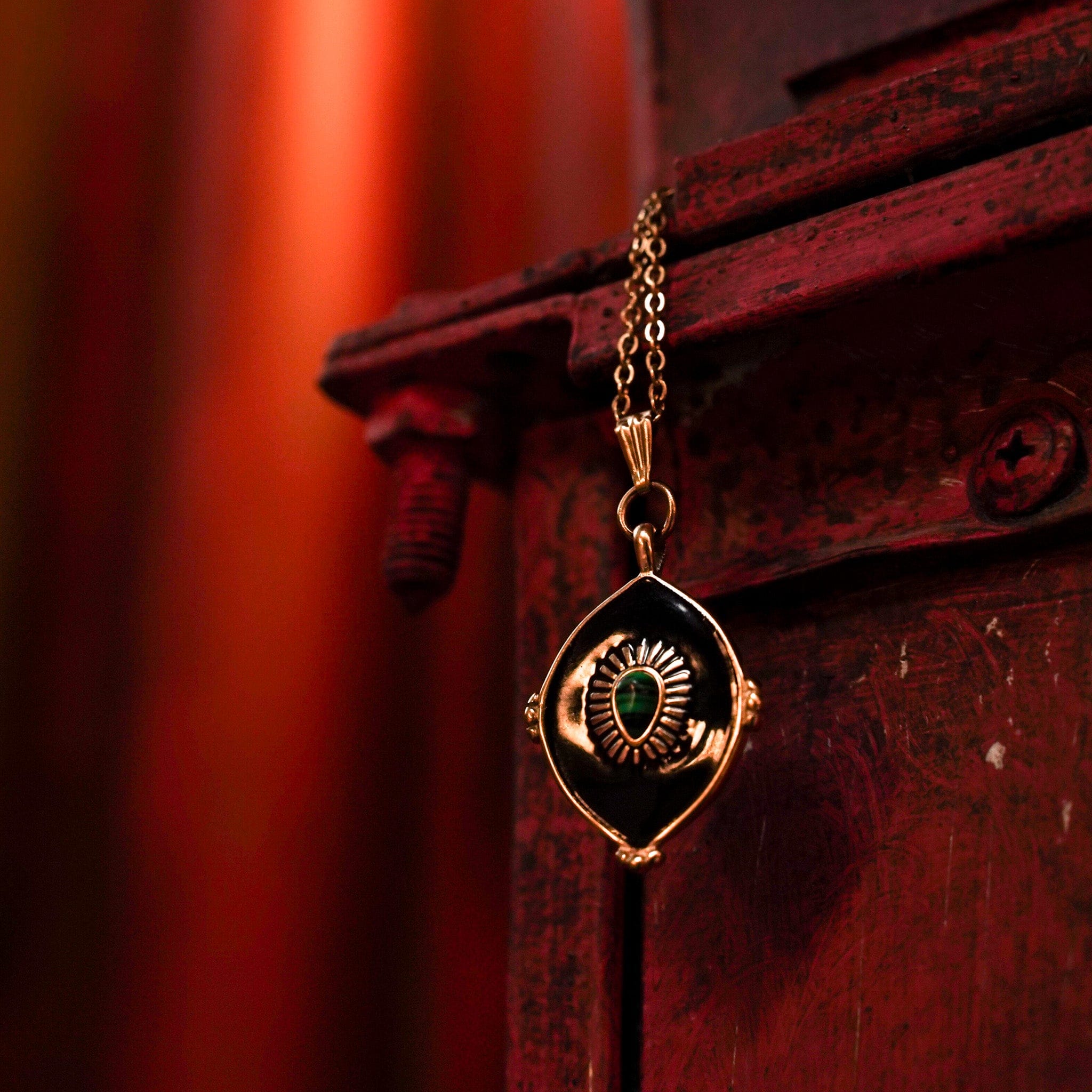 Necklaces Malachite Tear Necklace