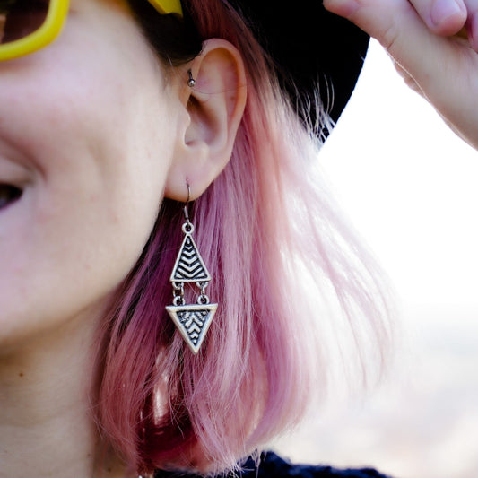 Dangle Triangles Earrings
