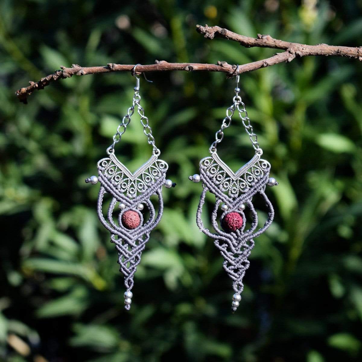 Macrame earrings Evdilos Scrapa Flow Earrings